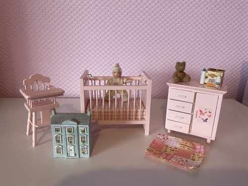 Dolls house nursery set - set, with