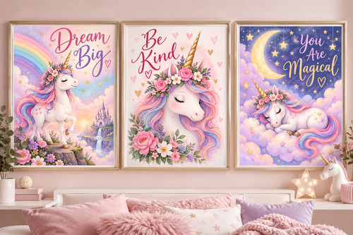 Set unicorn nursery - 3,