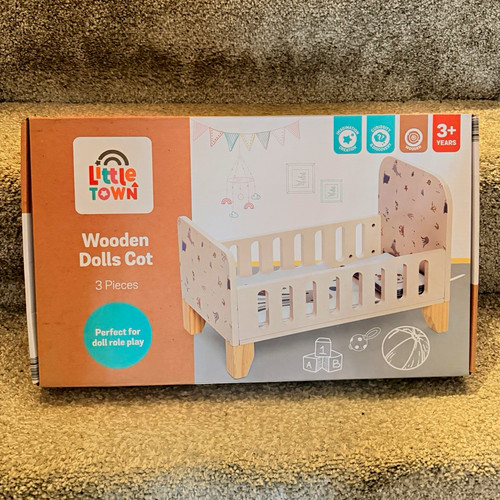 Little town wooden dolls - dolls, cot