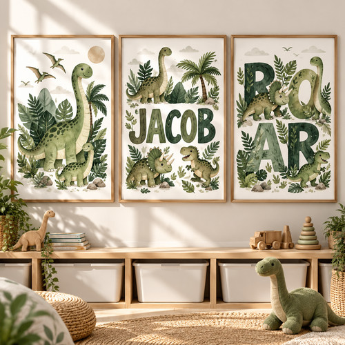 Personalised dinosaur nursery - personalised,