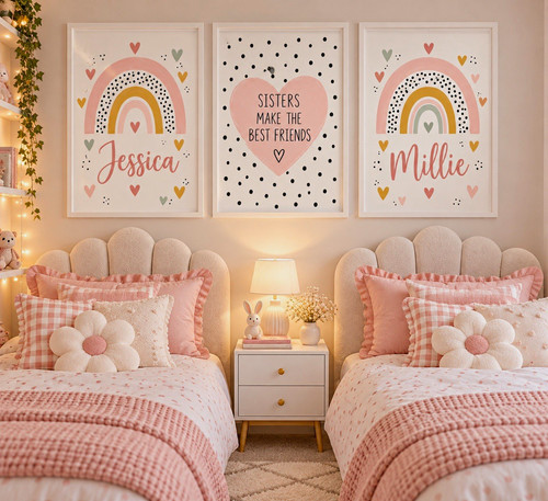 Set framed nursery - of, wall