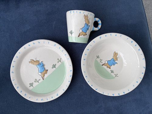 Peter rabbit nursery set plate - peter,