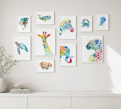Watercolor sea and jungle - watercolor,