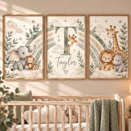 Personalised safari nursery - personalised,