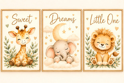 Set nursery wall art - 3,
