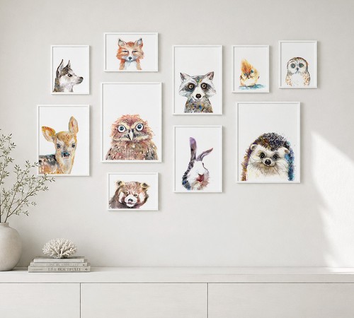 Watercolor woodland animal - watercolor,